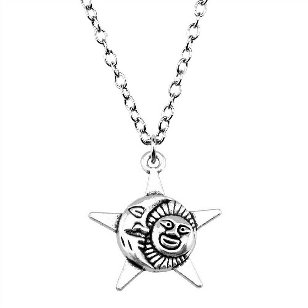 Hollow Charm Star Necklace Minimalist Geometric Pendant Celestial Aesthetic Jewelry 43cm Chain
