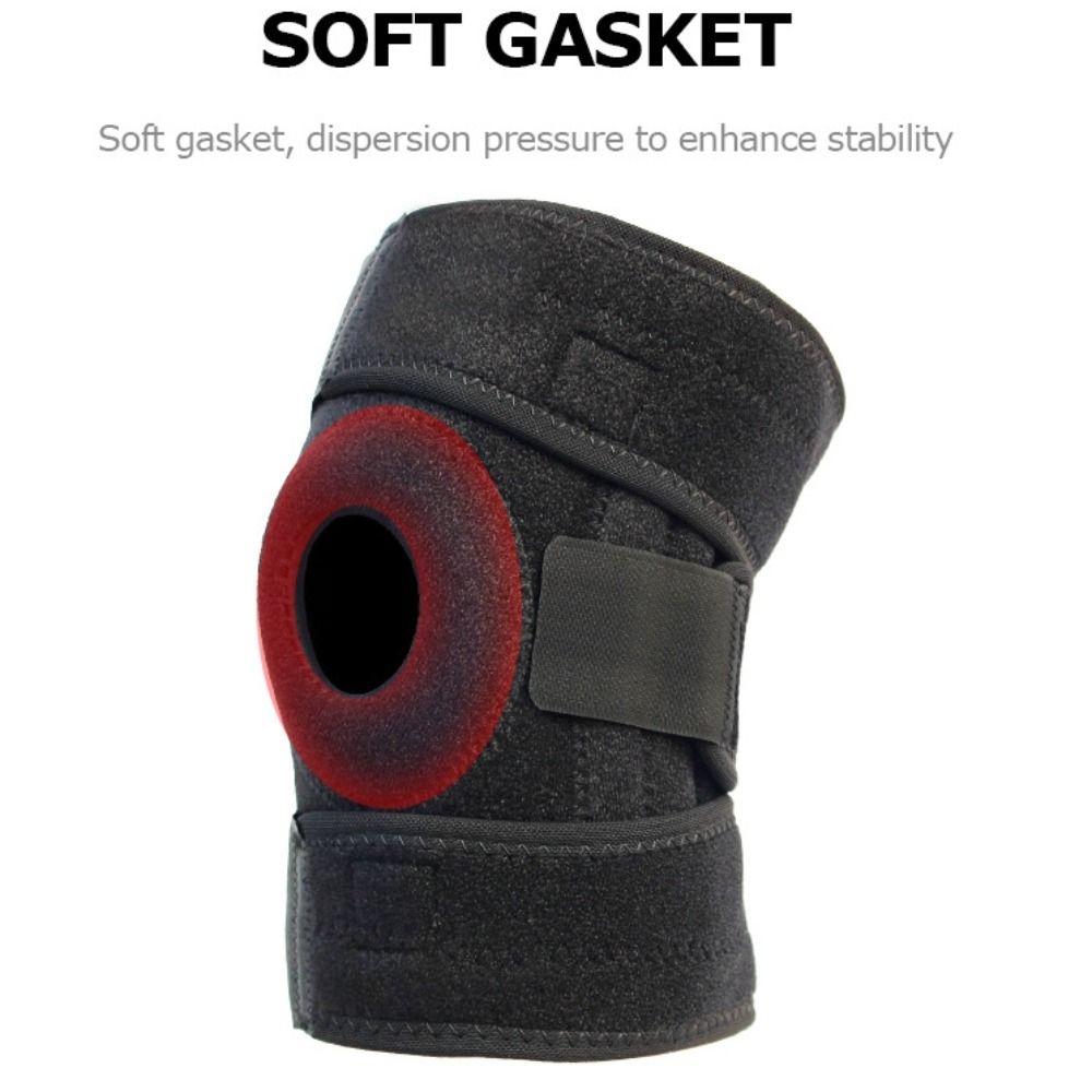 Patella Shock Absorption Leg Brace Protector Anti-slip Silicone Strip Fitness Knee Pad  Men