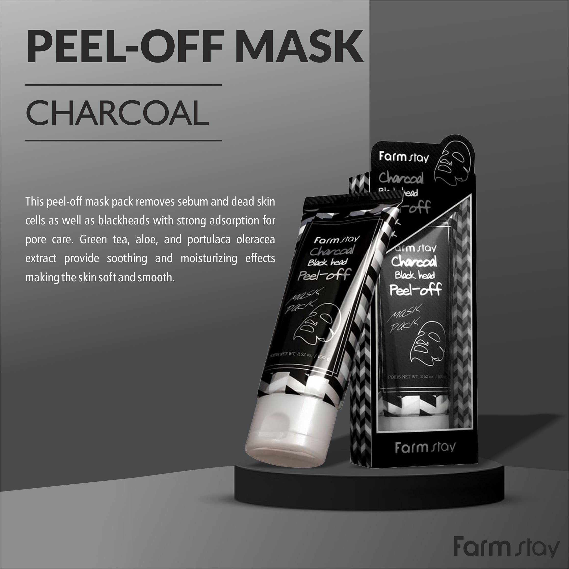 

Farm Stay Charcoal Black Head Peel-Off Mask Pack 100gr AUTHENTIC STORE