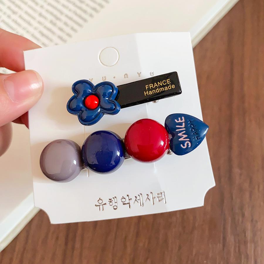 Корейская сладкая акриловая геометрическая заколка-цветок любви изящная заколка-уточка милые аксессуары для волос головной убор