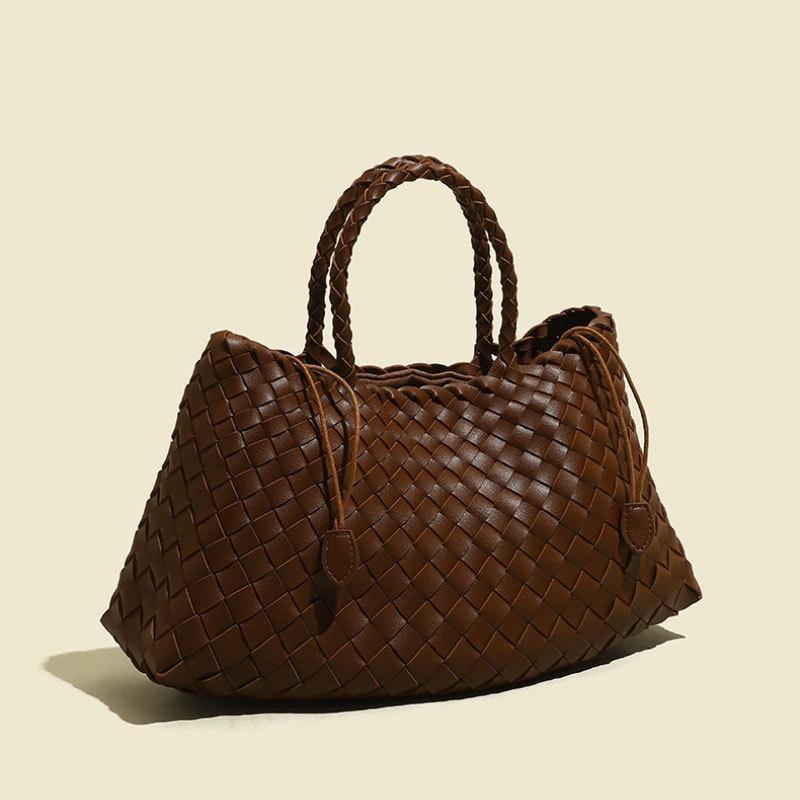 Customized Handmade Woven Bag, New High-end Vegetable Basket Bag, Elegant Women's Handbag, Large Capacity Tote Bag