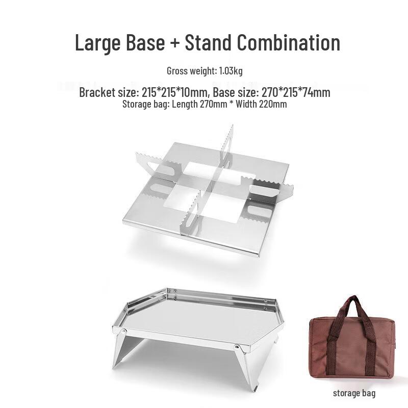 Portable Stainless Steel Folding Outdoor Wood/Charcoal Stove
