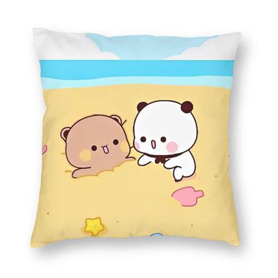 Bear Cartoon Cute Bubu Dudu Pillowcase Printing Polyester Cushion Cover Decorative Throw Pillow Case Cover Home Zipper 45*45Cm