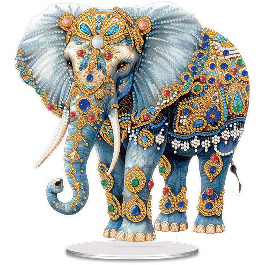 2D/Flach DIY Acryl Diamantmalerei Tischornamente Set Diamantmalerei Desktop Dekorationen für Zuhause Büro Schreibtischdeko