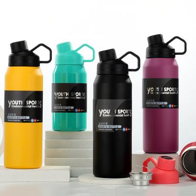 650ml/1000ml Portable Double Stainless Steel Vacuum Flask Thermos Bottle Coffee Insulation Cup Large Capacity Sports Travel Mugs