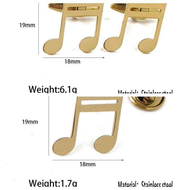 Music Symbols Brooches Cufflinks Creative Design Sense High-end Light Luxury Suit Coat Accessories