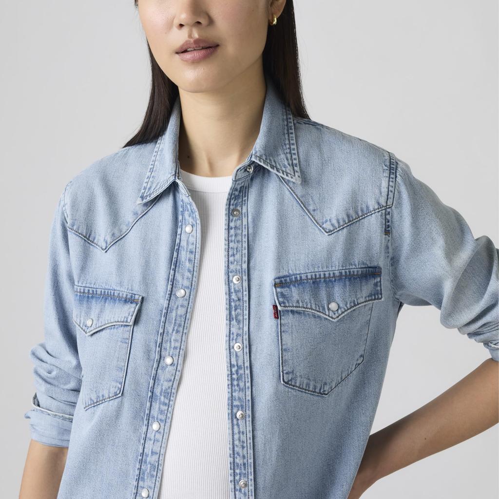 Levi's ULTIMATE Western Denim Shirt Long Sleeve Women's 86832-0049 US M
