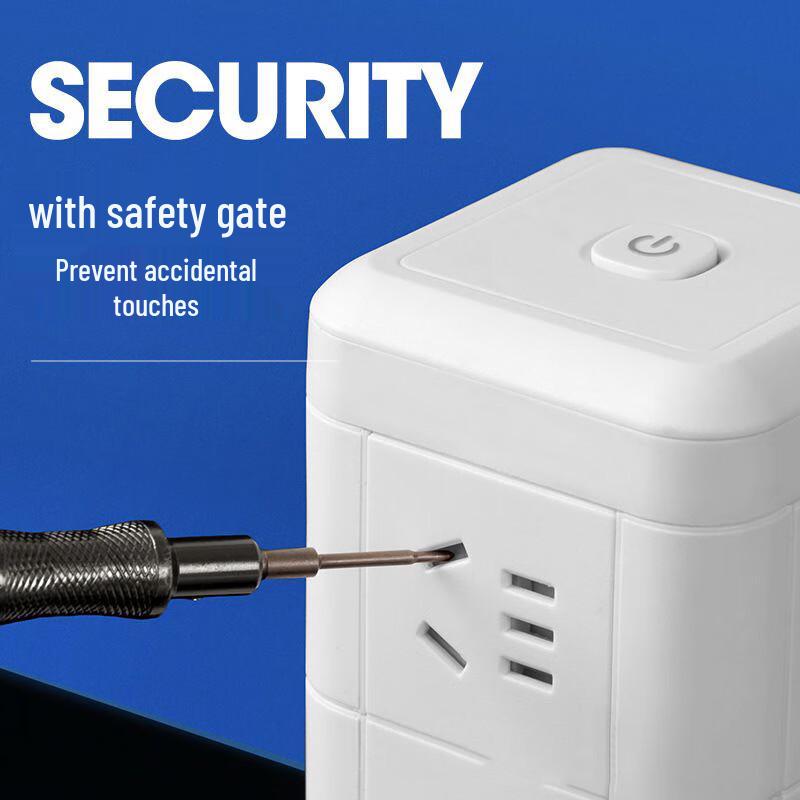 HOPECENT Vertical Cube Power Strip with USB