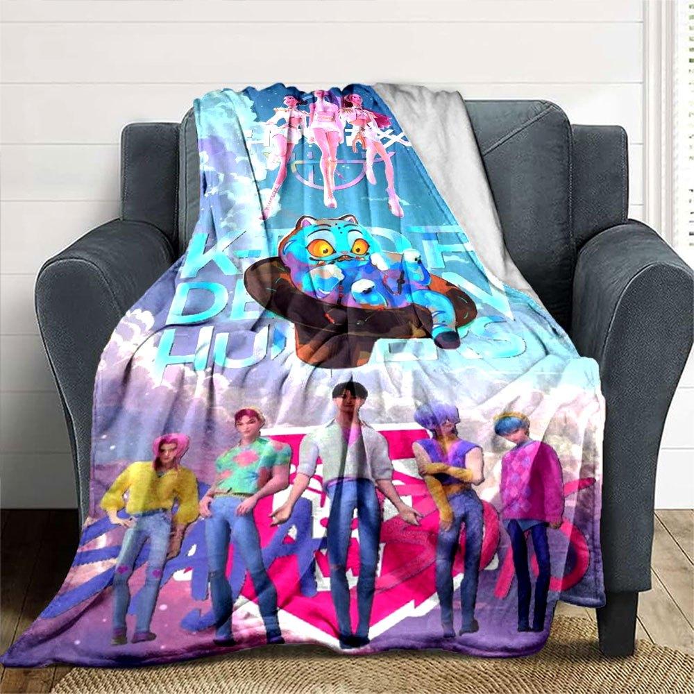 1 Stück Hunter X Kopo Gruppe - Thematische Flanelldecke - Geeignet für Bett, Heimdekoration, Abschlussgeschenke, Ostern, Schulanfang, WeihnachtenA36