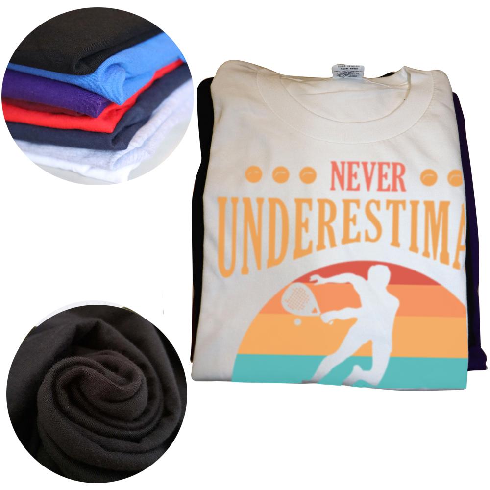 Never Underestimate An Old Guy Who Plays Padel T Shirt Summer Graphic Cotton Streetwear Short Sleeve Tennis Player Gifts T-shirt