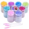 Lash Brushes Spoolie with Container Case Wholesale 50Pcs Bottle Disposable Eyelash Extension Mascara Brushes