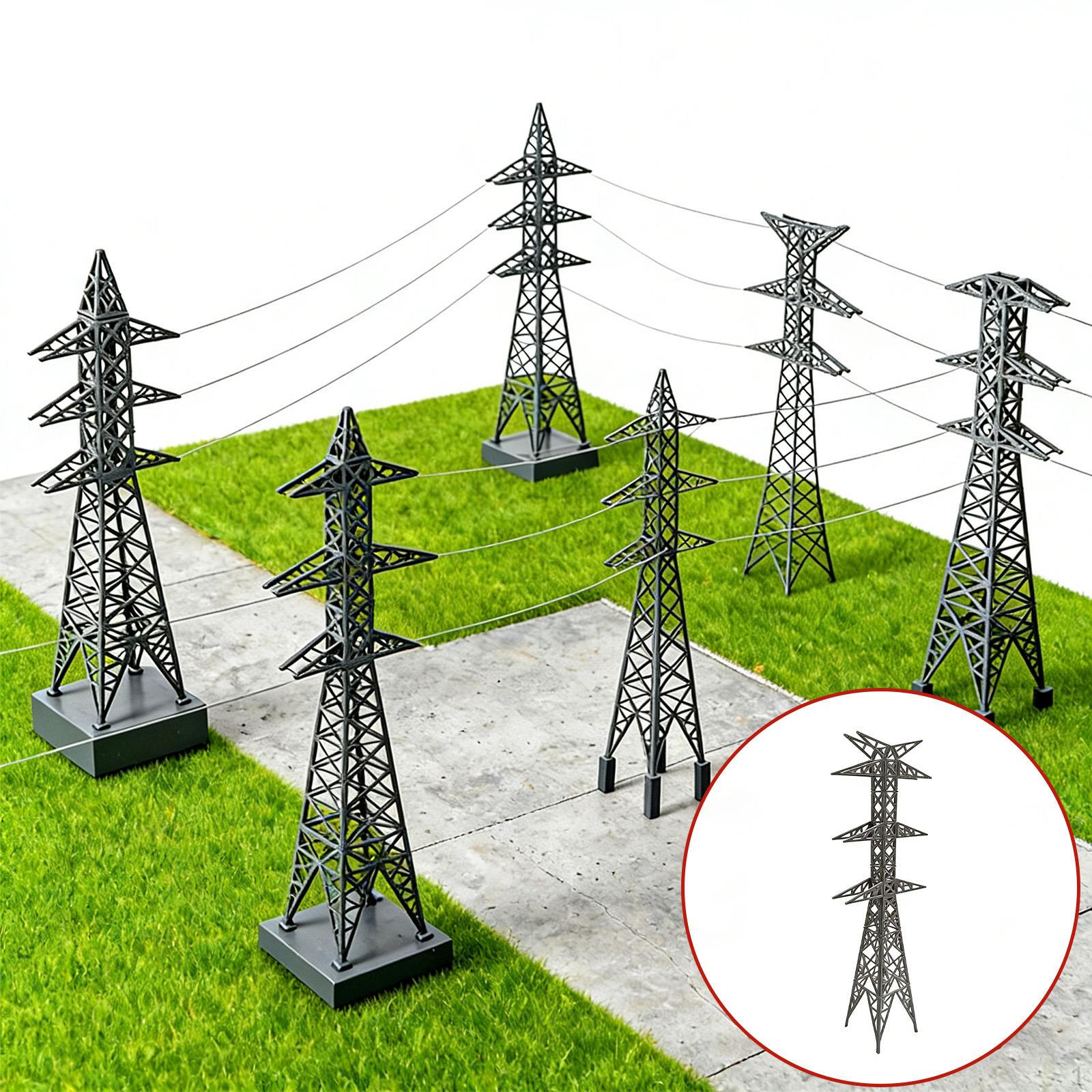 

1/200 Electric Transmission Towers Model Railroad Scenery Architecture Educational Tool Modeling Style A