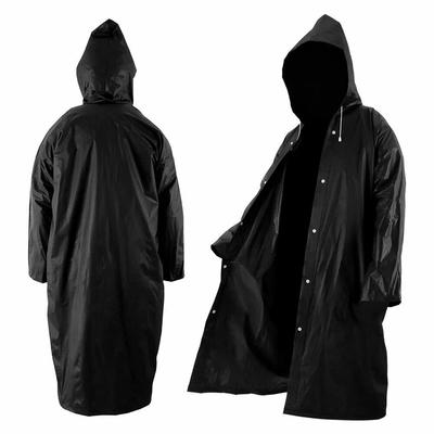 EVA Unisex Raincoat Thickened Raincoat Women's Waterproof Men's Black Camping Waterproof Raincoat