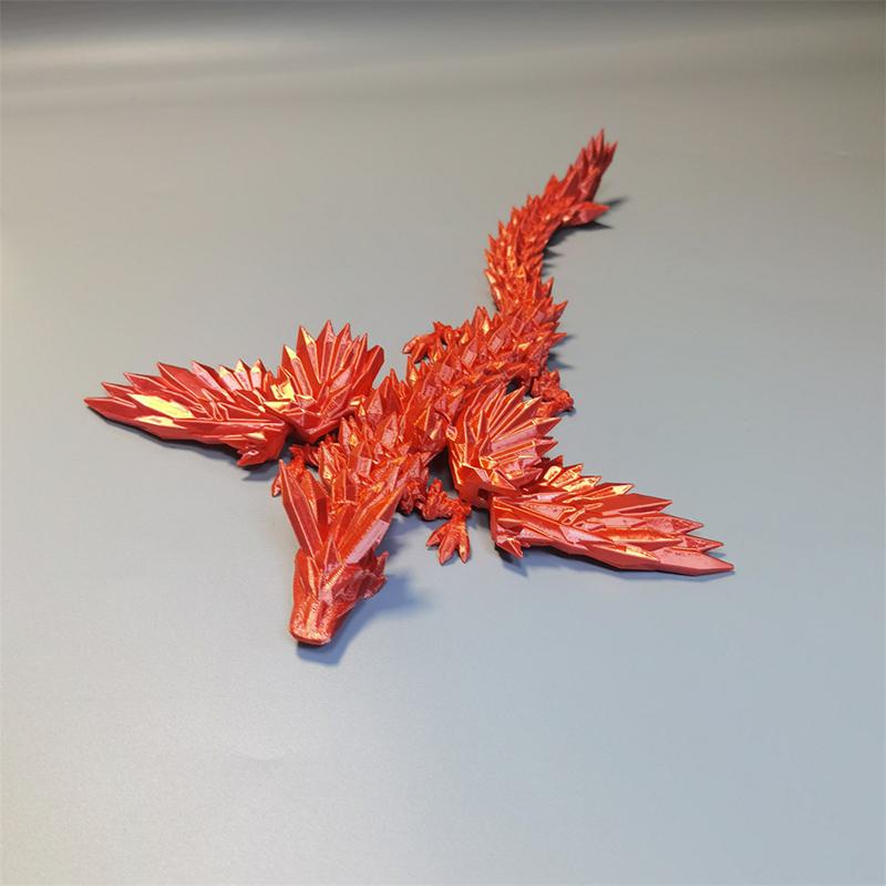 Creativity Fun Joint Movable Wing Dragons 3D Printed Dragon Flying Dragon Model Landscape Decoration Ornaments Kids Toys Gifts