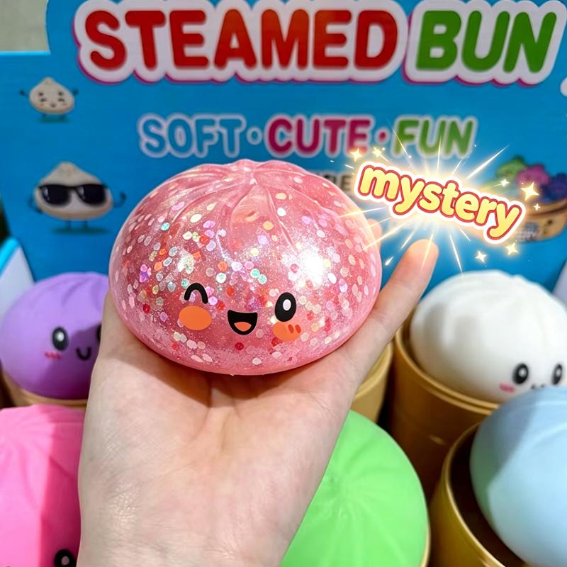 Juguetes Juguetes Bollo Misterioso Arcoíris Squishy Fidget Diversión Pelota para Apretar Color Aleatorio Alivio del Estrés Rebote Lento Relajante Regalo