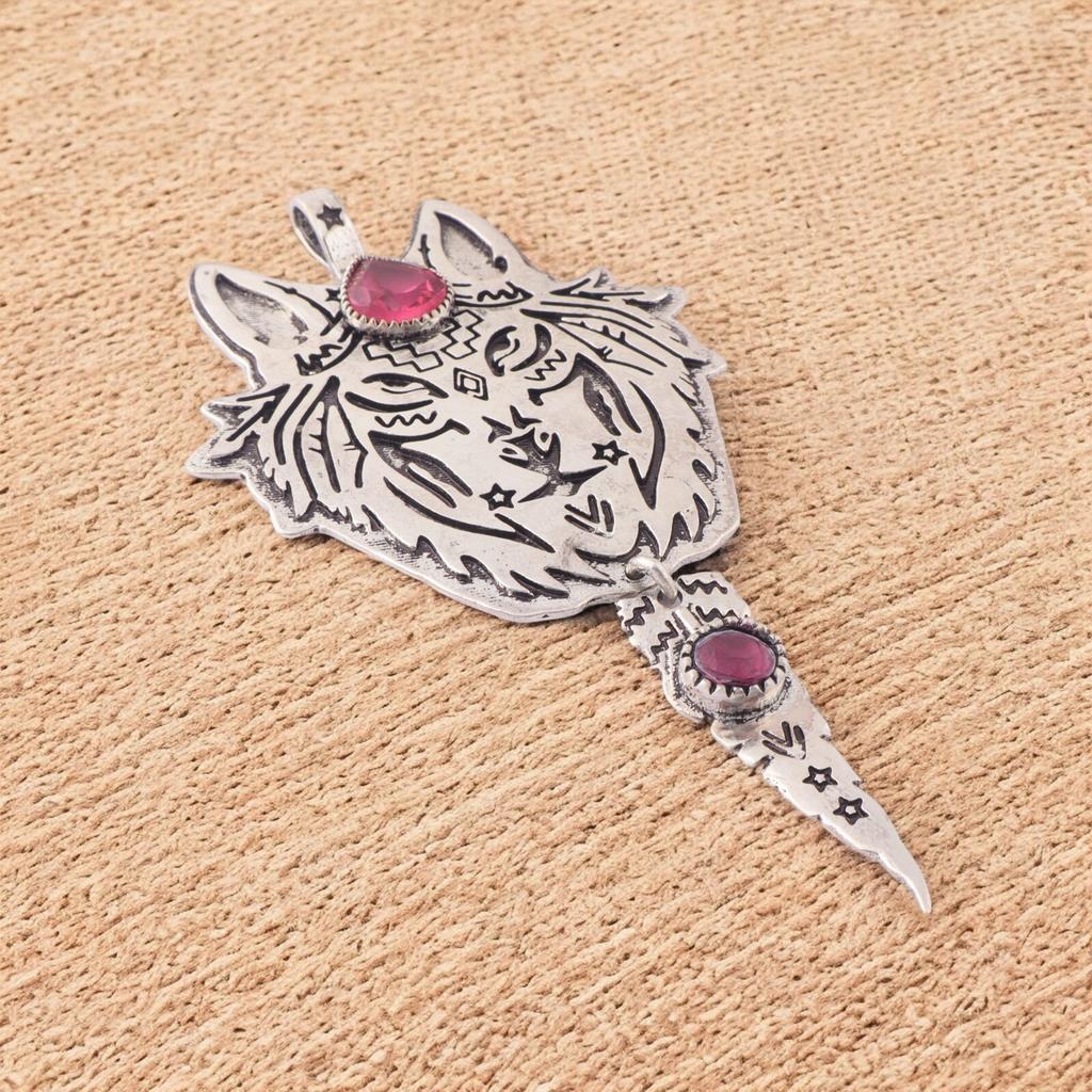 Natürlicher Rosa Turmalin Edelstein 925 Sterlingsilber Handgefertigter Anhänger 4" Für Sie CP-26-13