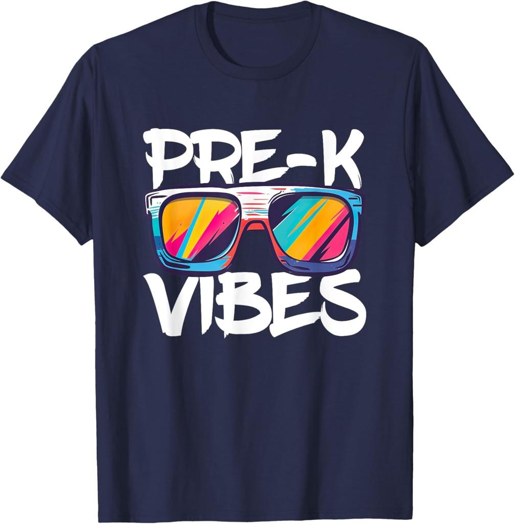 Prek Vibes Shirt Back To School Prek Boy Teacher Tshirt Unisex Unisex Summer Cotton Printed Tshirt Casual Streetwear Clothes