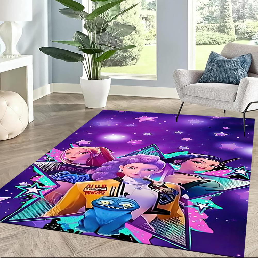Futuristic Fashion Party Square rugs are a great choice for living rooms, bedrooms, home décor, and as gifts.