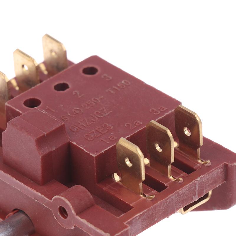 Interruttore per forno CA T150 da 16 A Interruttore per riscaldatore elettrico a 4 posizioni con manopola a 6 pin Interruttore per fornello rotante Interruttore per controllo della temperatura