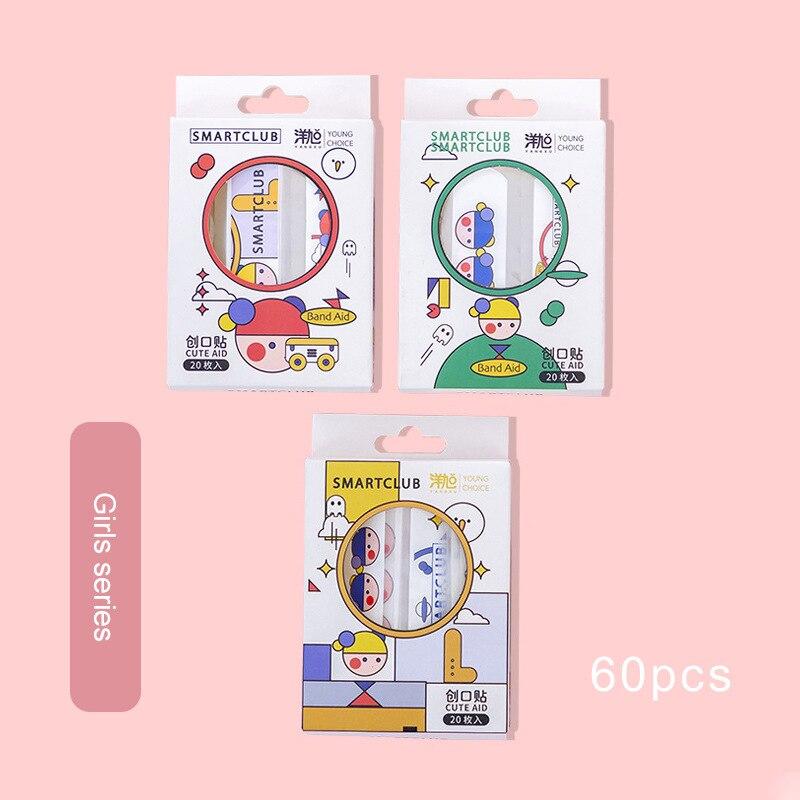 

60 Pcs First Band Aid Adhesive for Children Cute Cartoon Medical Patch Waterproof Wound Adhesive Bandages Dustproof Breathable