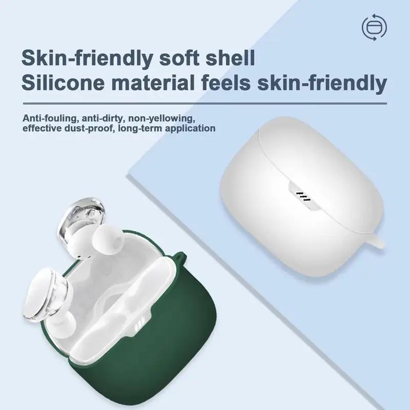 YAYINCC Suitable for JBL TUNE BUDS Glass Bean Earphone Protective Case Silicone Cover Anti Drop and Dust Earphone Case