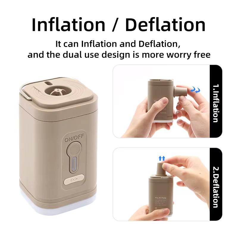 Electric Air Pump Portable Compressor Inflation/Deflation Pump Suitable for Inflatable Cushions Swimming Rings With Lighting