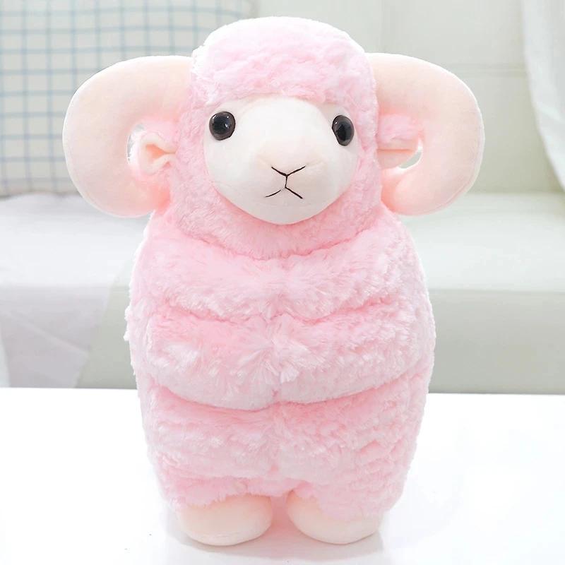 38 CM Sheep Plush Toys Simulation Stuffed Animal Soft Doll Real Life Plush Sheep Toys for Pupuy Baby Kids Gift