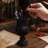 Desktop Pen Organizer 3D Printed Gothic European Style Retro Pumpkin Holder Relief Stationery Makeup Brush