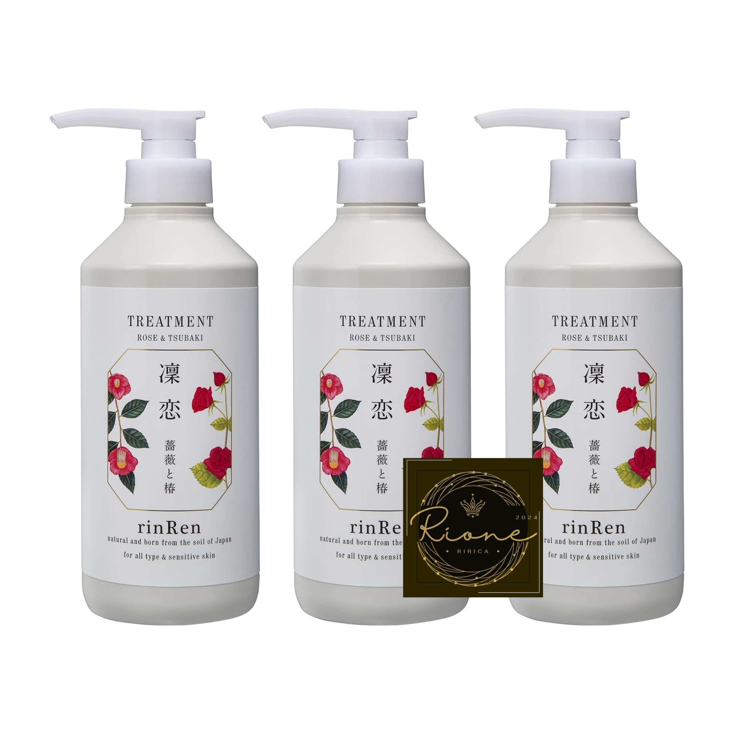 

Rinren Remedial Treatment Rose & Camellia 520ml x 3 set