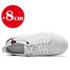 Genuine Leather Men'S Height-Enhancing Shoes Men'S White Sneakers Men'S Elevator Height-Increasing Insoles 6/8 cm Sports Shoes
