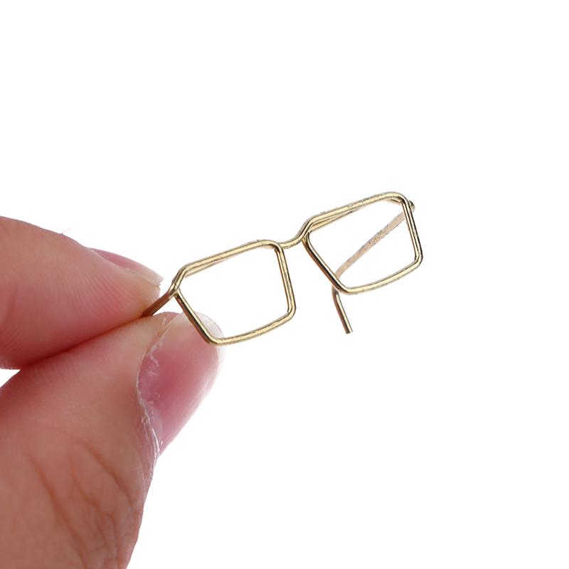 5 ks Miniaturní brýle Kovový kulatý rám Bez čoček Brýle Hračka Retro Panenka Brýle DIY Panenka Oblečení Doplňky Brýle