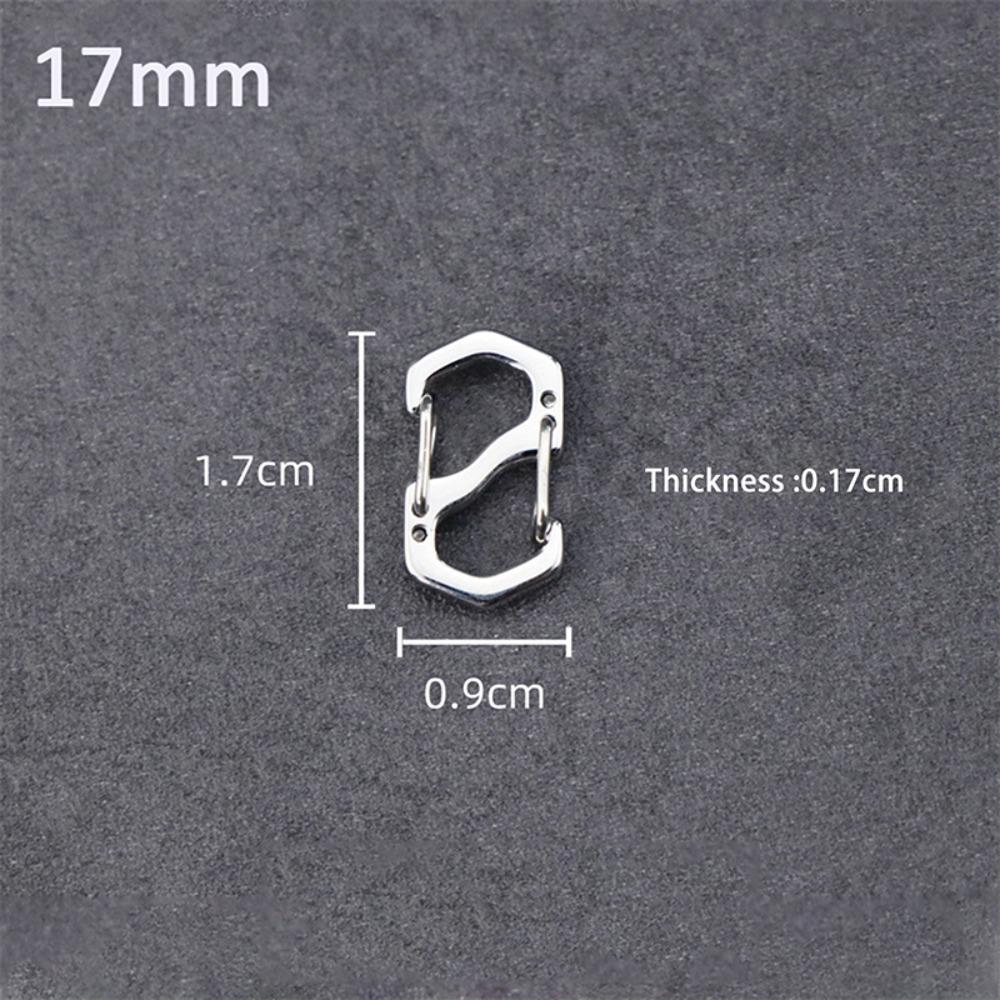 10PCS Backpack Buckle Stainless Steel S Type Carabiner With Lock Mini Outdoor Backpacks Luggage Hook Anti-Theft Key-Lock Tool