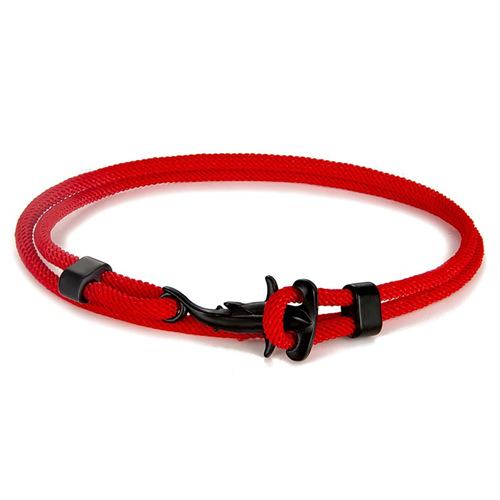 Small Fresh Black Small Hammerhead Shark Bracelet Milan Rope Multi-Turn Adjustable Hand Rope Worker