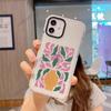 Spring Doodle Pink Flower Phone Case Suitable for iPhone 17 Full-Coverage Transparent Apple 16pm Women's Protective Case