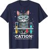 Cat Chemistry Humor Science Teacher Gift for Cat Mom Dad TShirt Funny Chemist Lover Graphic Outfit Saying Tee Short Sleeve Tops