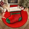 Santa Claus 3D Illusion Rug 2D Flat Printed Christmas Doormat New Year Xmas Home Decor  Bedroom