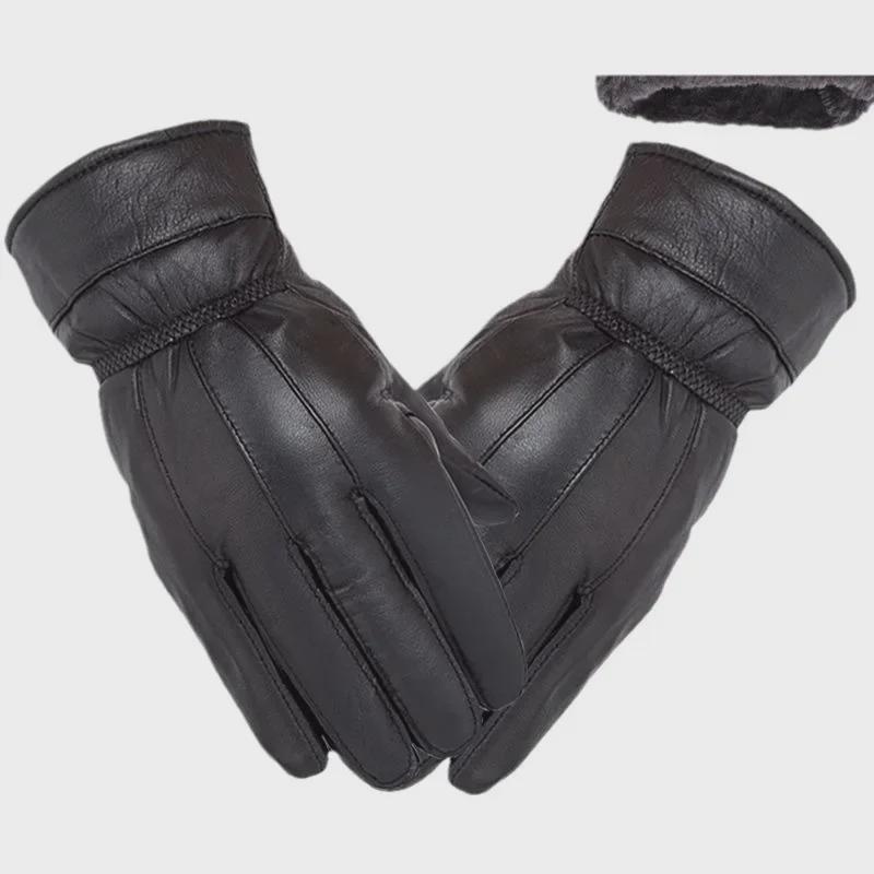 Unisex Schafsfell Motorradhandschuhe: Warm, Dick, Samtgefüttert für den Winter