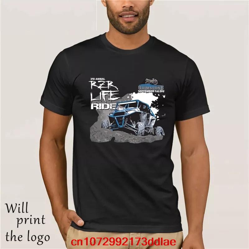 Hot Mens Fun Casual Print Tshirt 3rd Annual Rzr Life Ride Tshirt