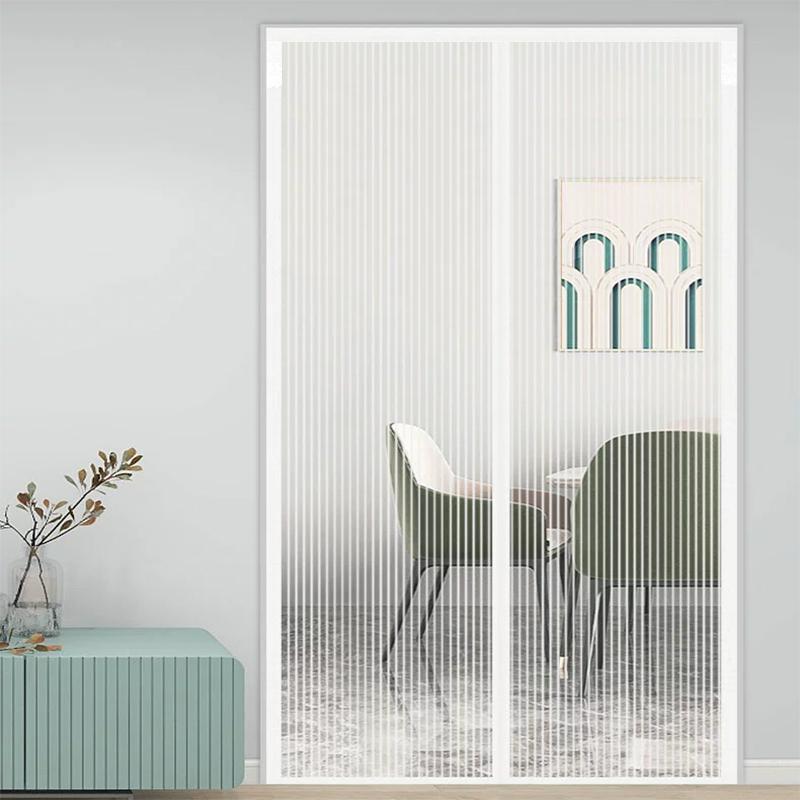 White magnetic mosquito net, customizable size curtains, mosquito proof door curtain, automatic closing, no punching width70cm