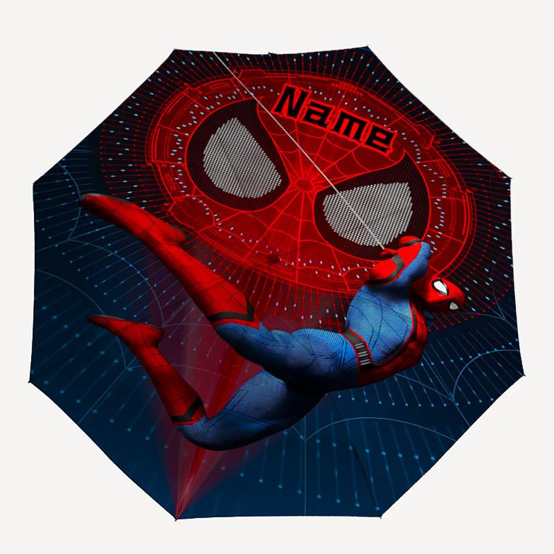 

1pc SpiderMan Custom Name Automatic Folding Umbrella, Durable Plastic & Iron, Lightweight for Outdoor Daily Use S1230035