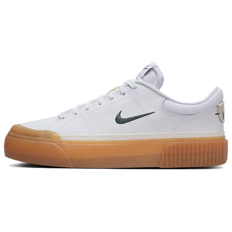 Nike Court Legacy Lift White Sail Vintage Green Gum Yellow Womens Lifestyle Shoes FV5526-100 35.5