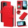 For Xiaomi Redmi 15C 4G (173mm) Wallet Case Rhombus Leather Phone Cover with Strap