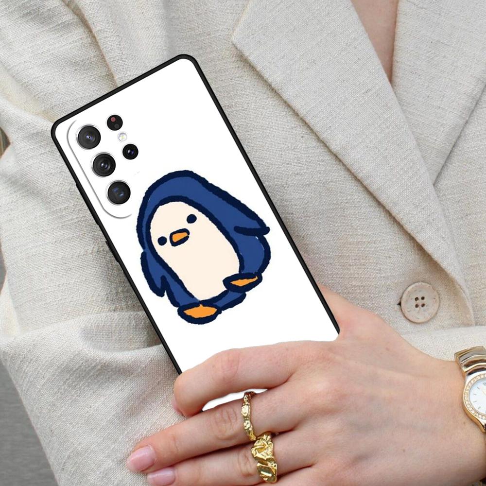 Cute Kawaii Penguin Cell Phone Case for Samsung Galaxy S26 Ultra S25 S24 S23 S22 S21 S20 Note10 Cover