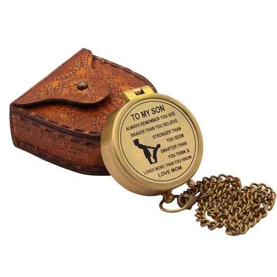 Vintage Brass Compass A Timeless Gift for Your Son