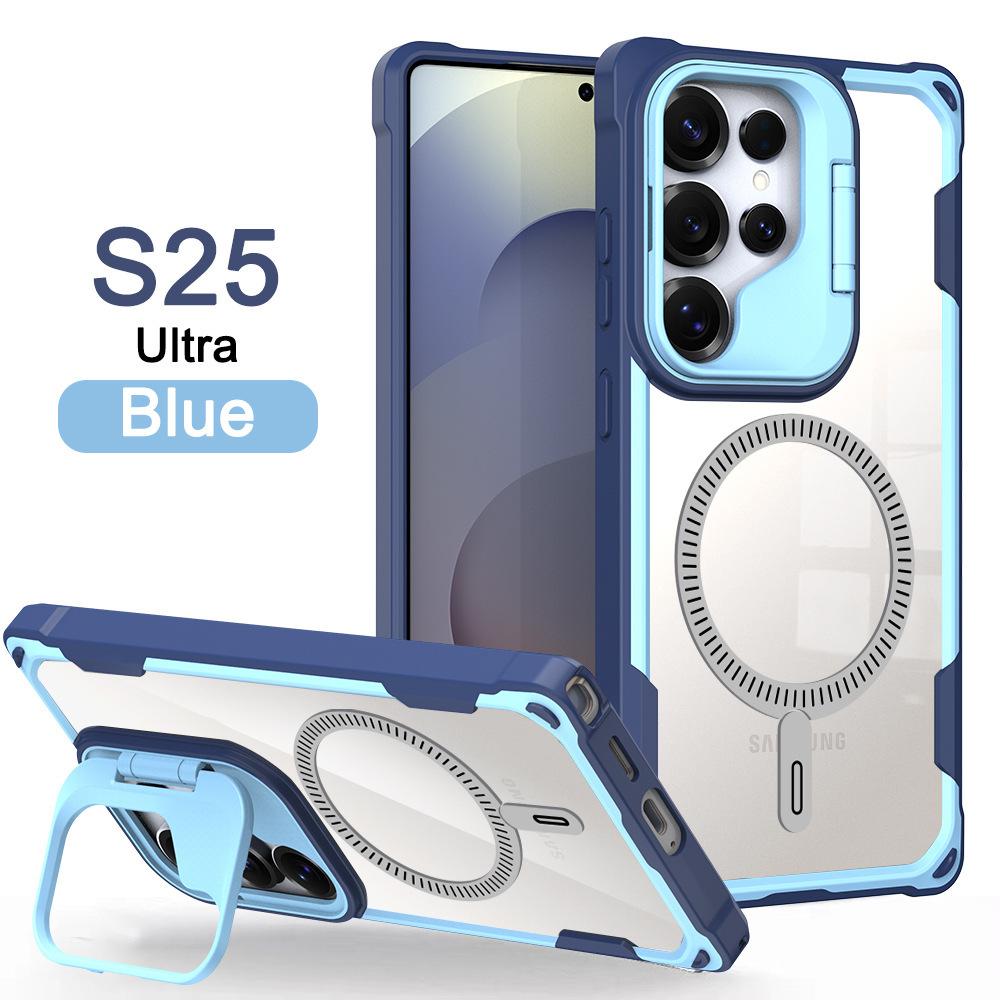 Oracle Bone Shield Model Is Suitable for Samsung S25ultra Mobile Case S24PLUS Lens Stand N52 Magnetic Absorption Anti Fall