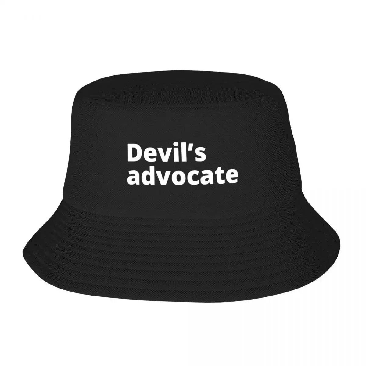 Devils advocate Bucket Hat Beach Outing Beach Designer Hat For Women Unisexs