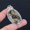 Oval Septarian Stone Anniversary Wife Bezel Handmade Pendant Jewelry 925 Silver