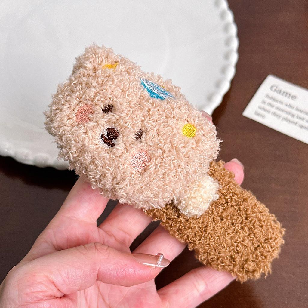 Plush Bear Hair Clip Women Cute Large BB Clip Sweet Simple Hair Accessories