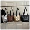 Korean Style 2025 Cotton Padded Large Tote Bag - Lightweight, Fashionable Single Shoulder Bag for Women