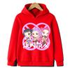Moletons Blusas com Capuz Meninas Estampa de Desenho Animado Confortável Moletom Infantil Pulôver Casual para Meninas Roupa Esportiva da Moda Roupas Infantis